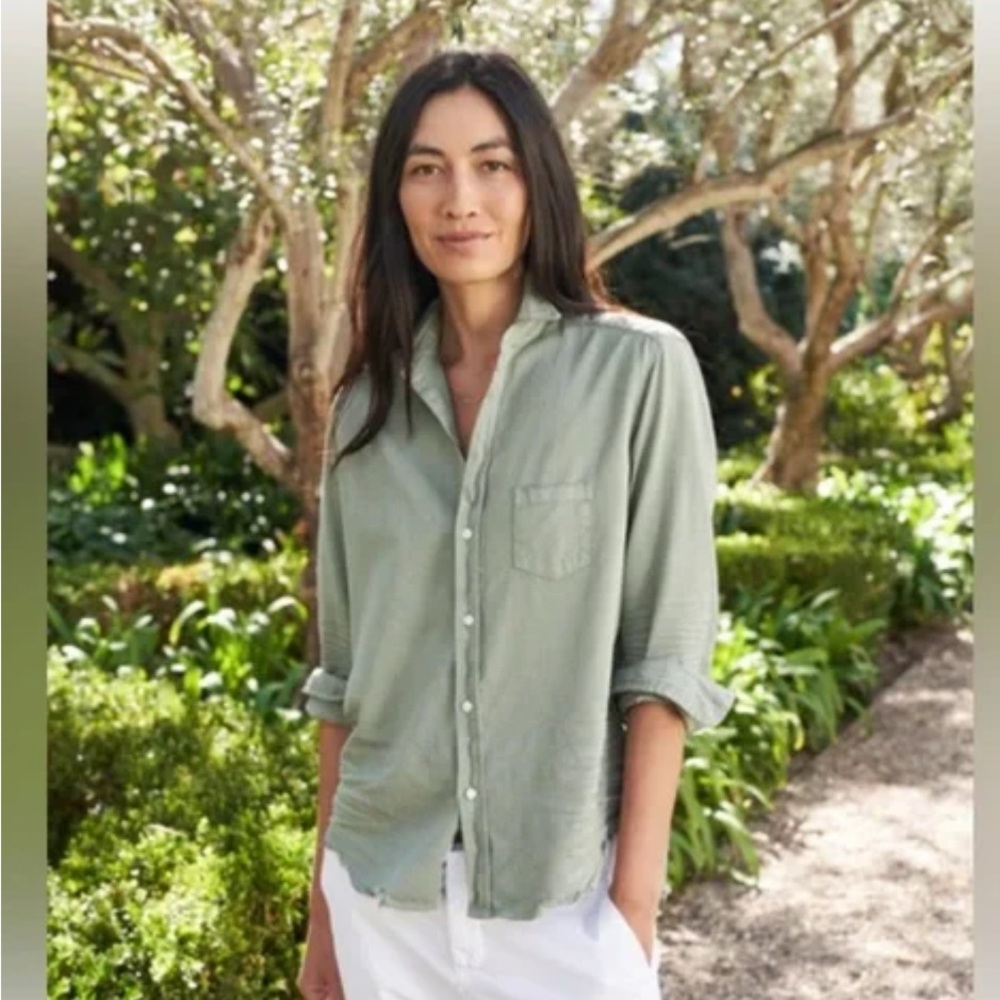Frank & Eileen Sage Button-Up Shirt